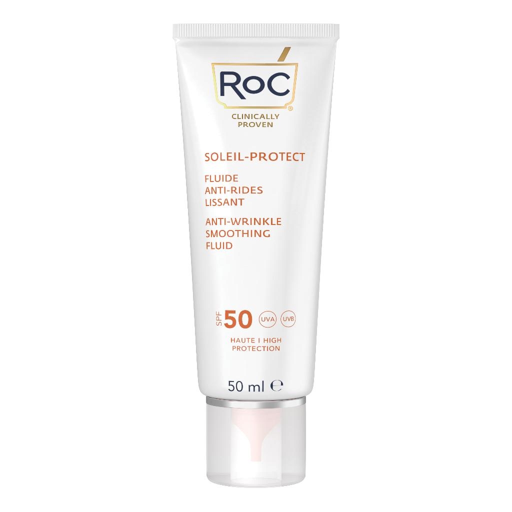 ROC FLUIDO SOLARE VISO SPF 50+ ANTI-RUGHE LEVIGANTE  50 ML