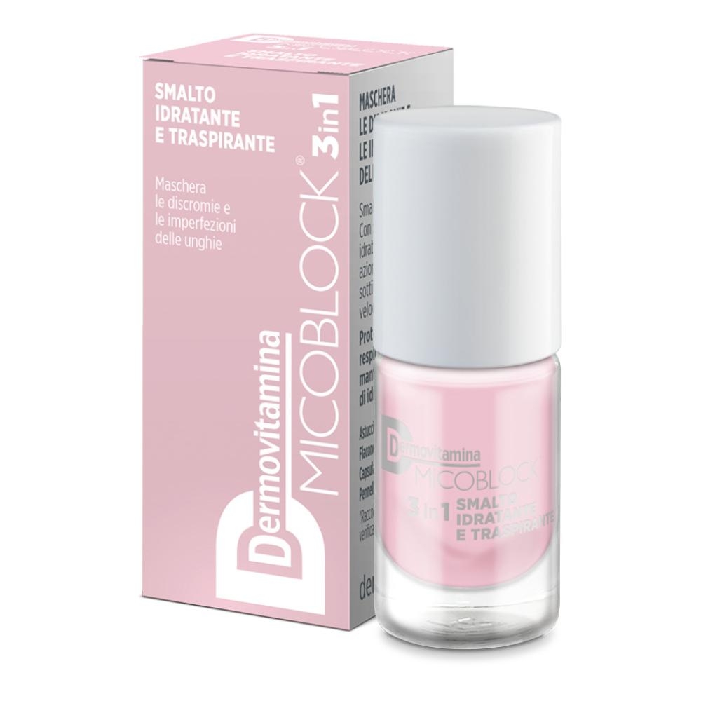 DERMOVITAMINA MICOBLOCK 3 IN 1 SMALTO IDRATANTE E TRASPIRANTE ROSA CHIARO 5 ML