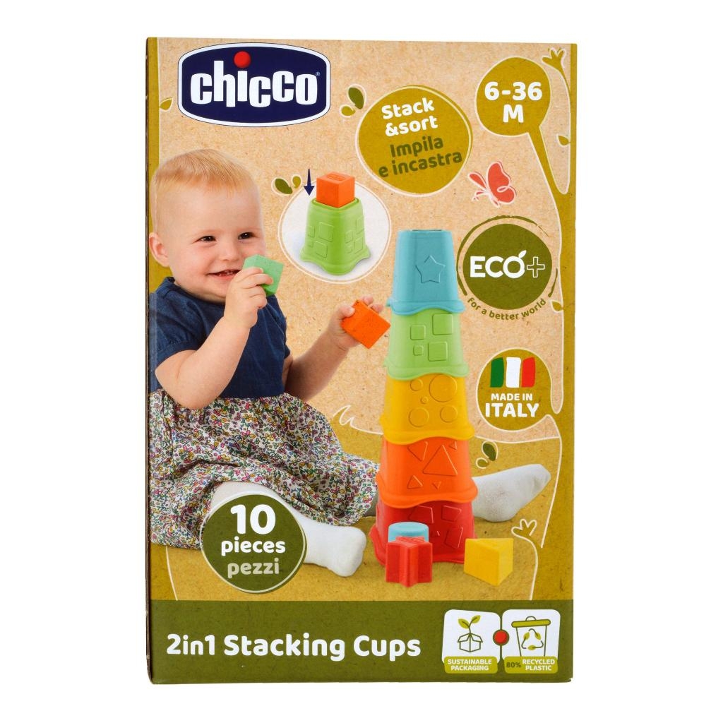 CHICCO GIOCO 2IN1 STACKING CUPS ECO+