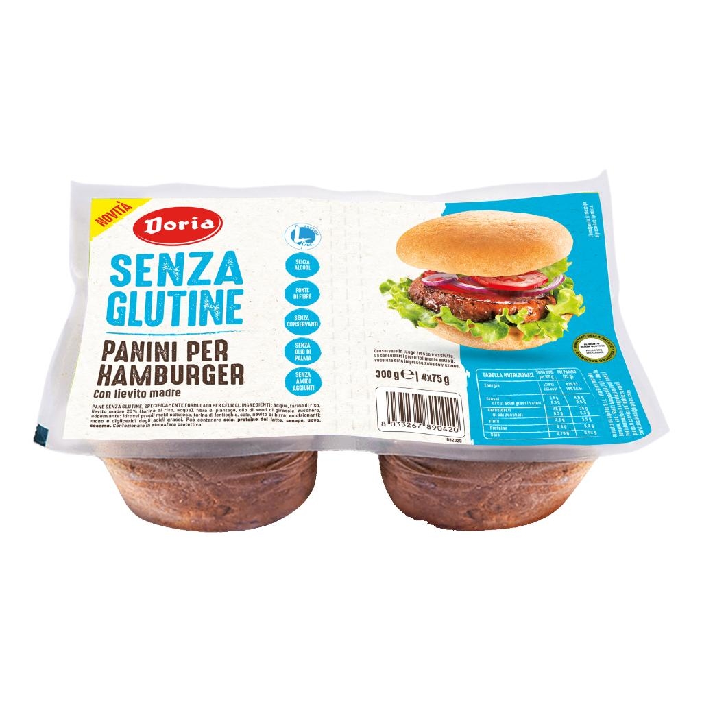 DORIA PANINI HAMBURGER 4X75 G