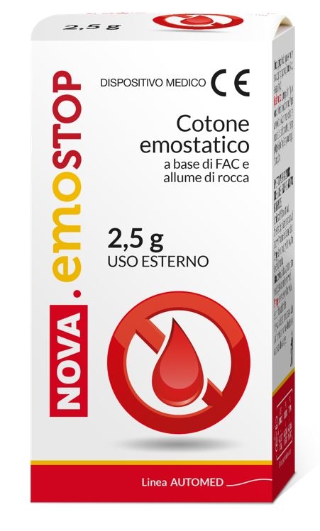 COTONE EMOSTATICO NOVA EMOSTOP CON FAC E ALLUME DI ROCCA 2,5 G