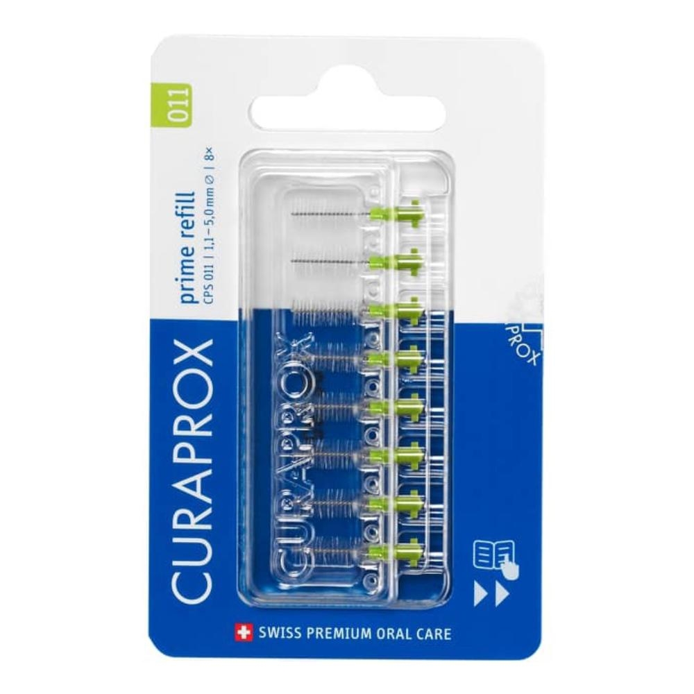 CURAPROX CPS 011 SCOVOLINO PRIME REFILL LIME GREEN 8 PEZZI