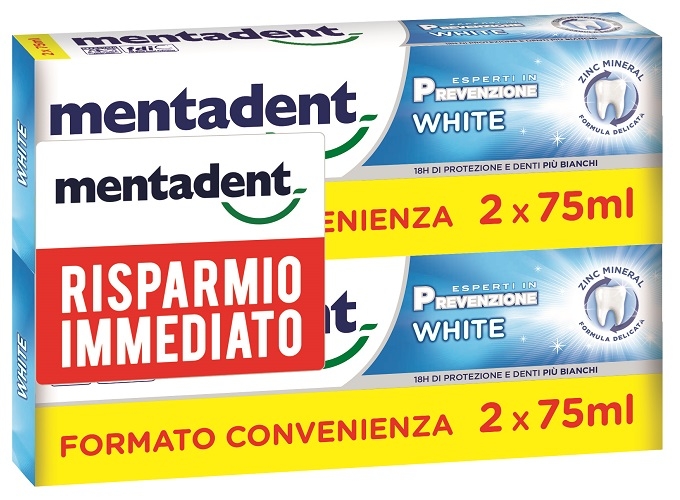 MENTADENT P WHITE BIT 2 X 75 ML