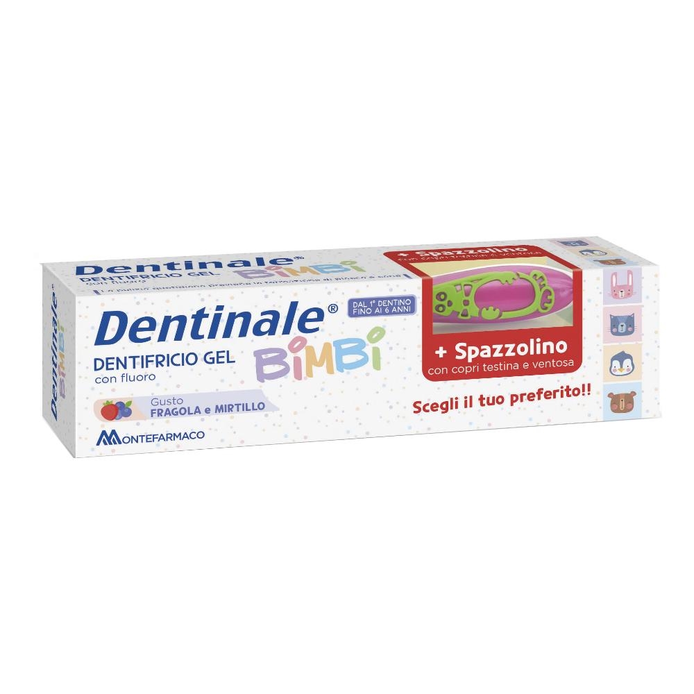 DENTINALE DENTIFRICIO FLUOR + SPAZZOLINO BIMBI 0-6 ANNI