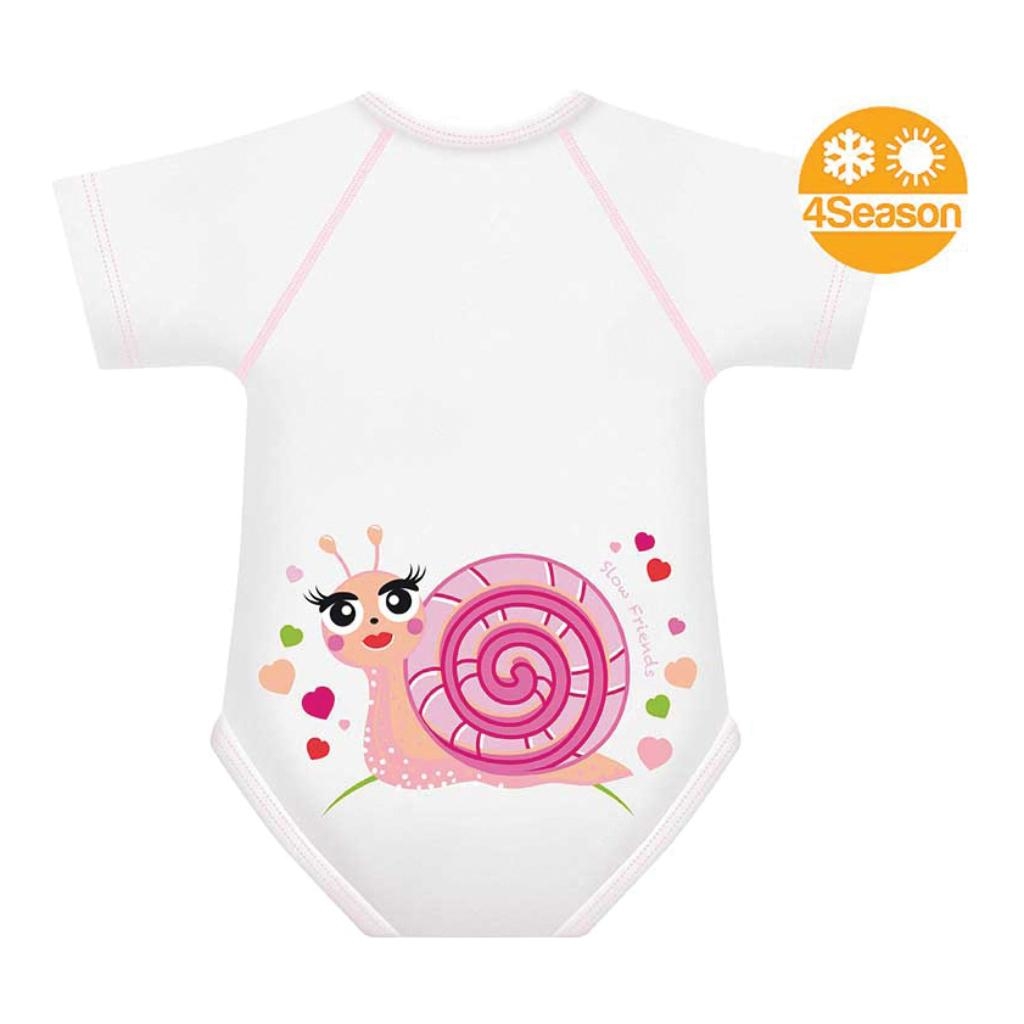 BODY 0-36M BIO COTTON 4SEASON SLOW FRIENDS CHIOCCIOLA