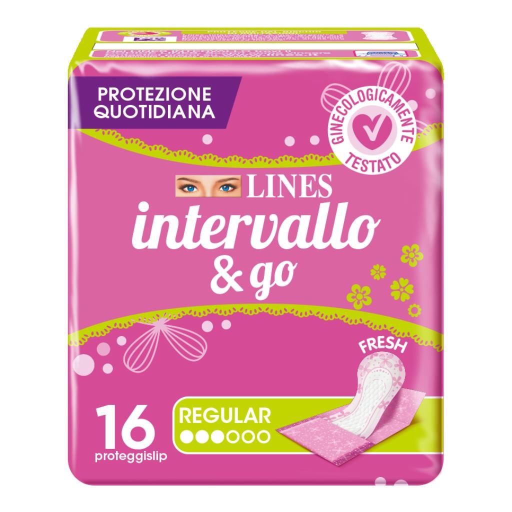 PROTEGGISLIP LINES INTERVALLO FRESH&GO RIPIEGATI 16 PEZZI