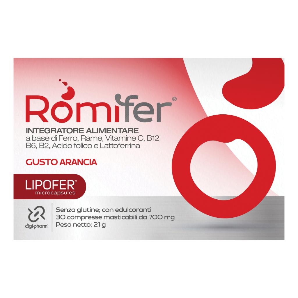 ROMIFER 30 COMPRESSE MASTICABILI GUSTO ARANCIA