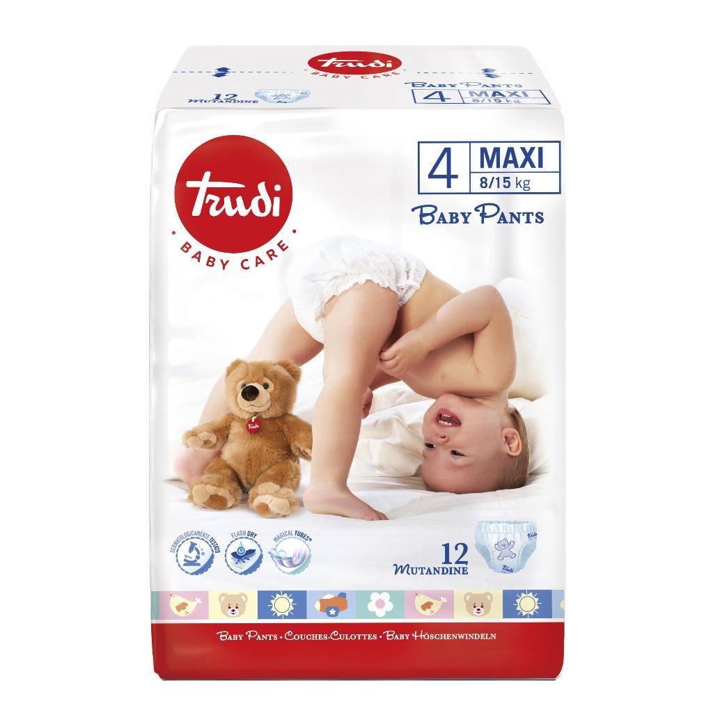 TRUDI BABY CARE PANTS MAXI 8/15KG 12 PEZZI