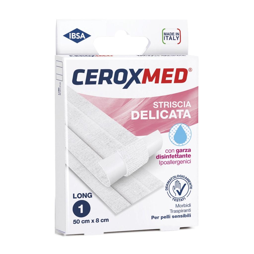 STRISCIA DELICATA CEROXMED CON GARZA DISINFETTANTE IPOALLERGENICA PER PELLI SENSIBILI 50X8CM 1 PEZZO