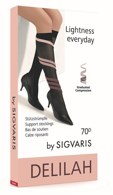 SIGVARIS DELILAH 70 DENARI FLAT GAMBALETTO MAUVE 1