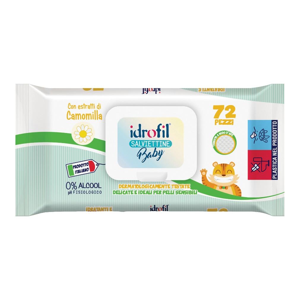 IDROFIL SALVIETTINE BABY ESTRATTI DI CAMOMILLA 20 PEZZI