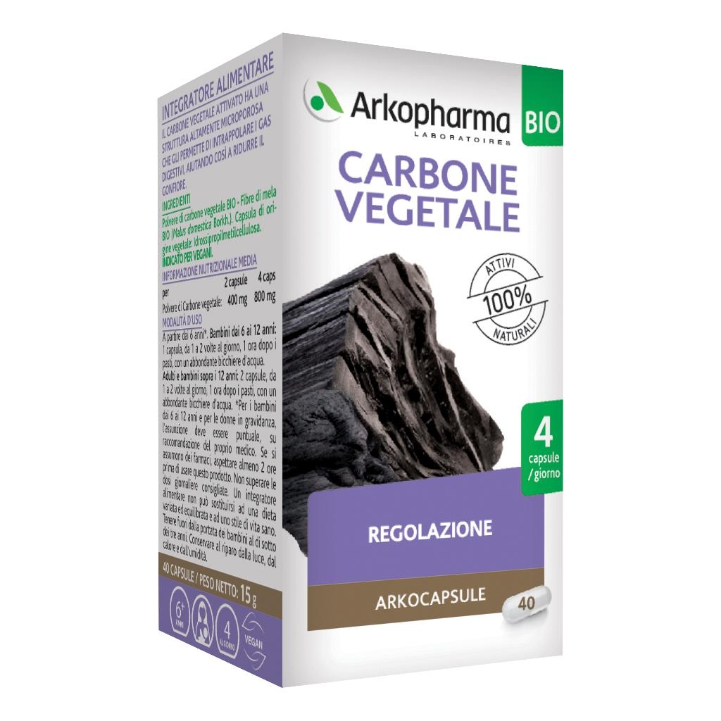 ARKO CAPSULE CARBONE VEGETALE BIO 40 CAPSULE