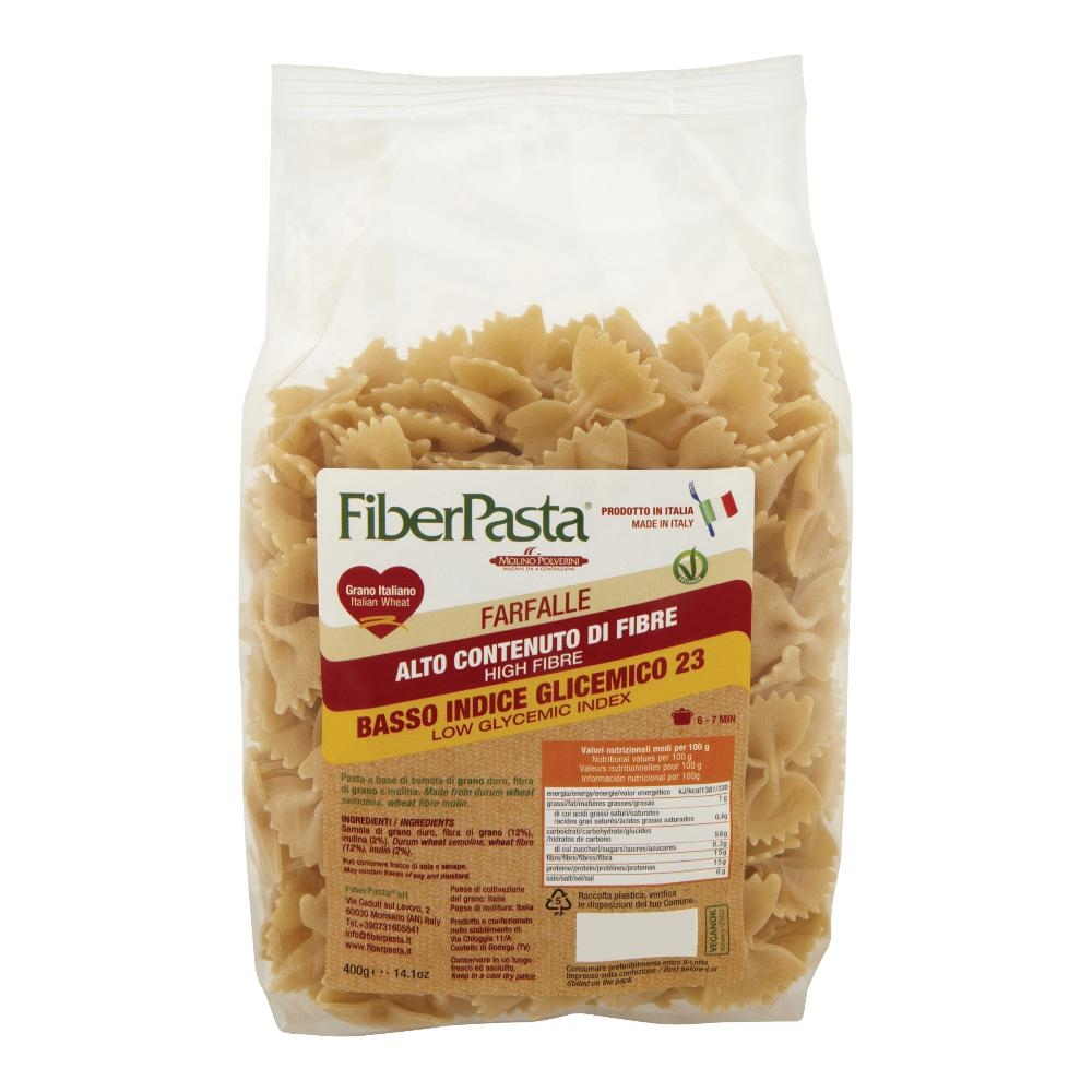 FIBERPASTA FARFALLE BASSO INDICE GLICEMICO 400 G