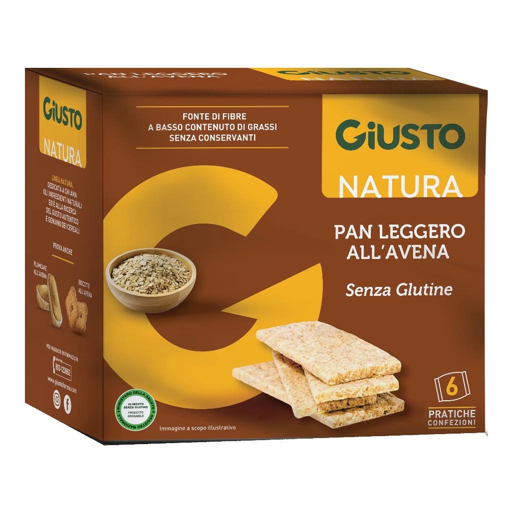 GIUSTO SENZA GLUTINE PANLEGGERO ALL'AVENA 6 CONFEZIONI DA 25G