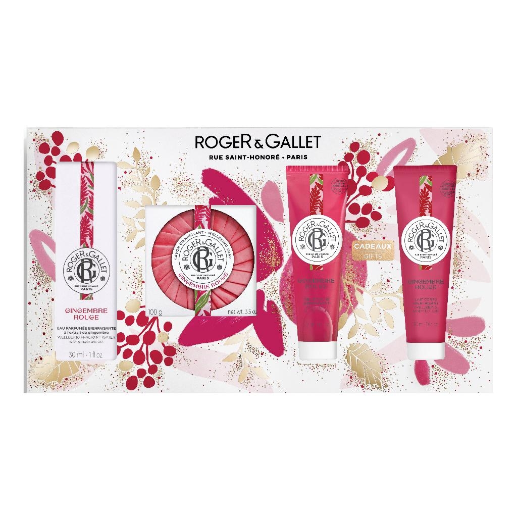 ROGER&GALLET RIT GINGER ROUGE SET NOEL 22 EAU DE TOILETTE 30 ML + GEL DOCCIA 50 ML + LATTE CORPO 50 ML + SAPONETTA 100 G