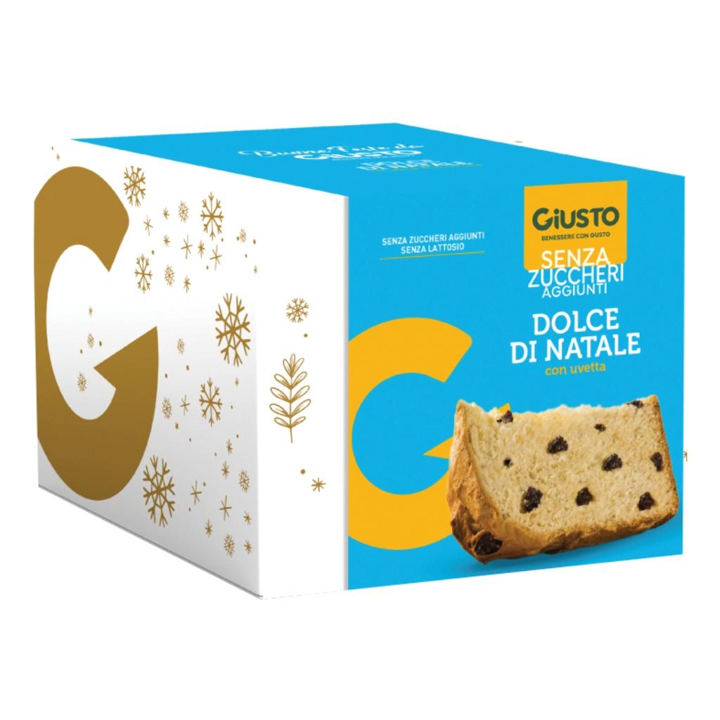 GIUSTO SENZA ZUCCHERO DOLCE NATALIZIO PANETTONE UVA SULTANINA 600 G