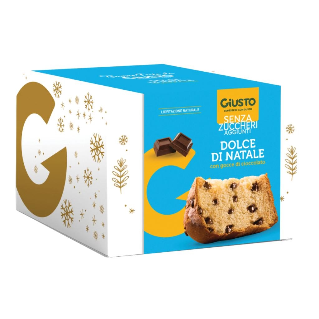 GIUSTO SENZA ZUCCHERO DOLCE NATALIZIO PANETTONE GOCCE CIOCCOLATO 600 G