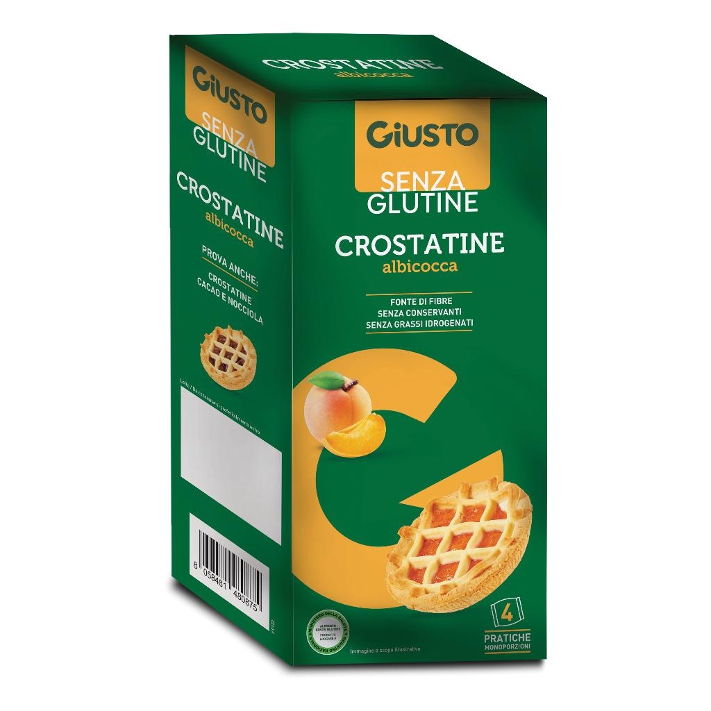 GIUSTO SENZA GLUTINE CROSTATINA ALBICOCCA 4 PEZZI DA 45 G