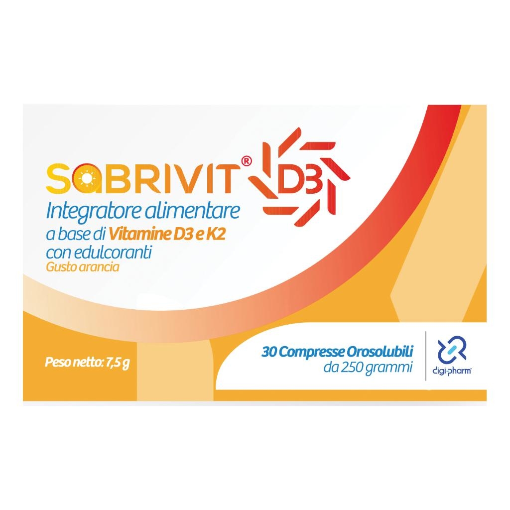 SABRIVIT D3 30 COMPRESSE OROSOLUBILI GUSTO ARANCIA