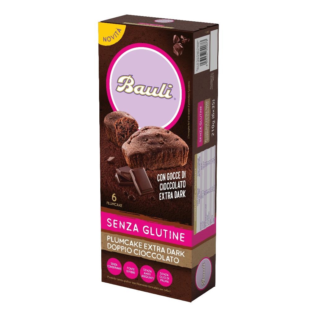 BAULI PLUMCAKE EXTRA DARK DOPPIO CIOCCOLATO 6 PEZZI DA 35 G