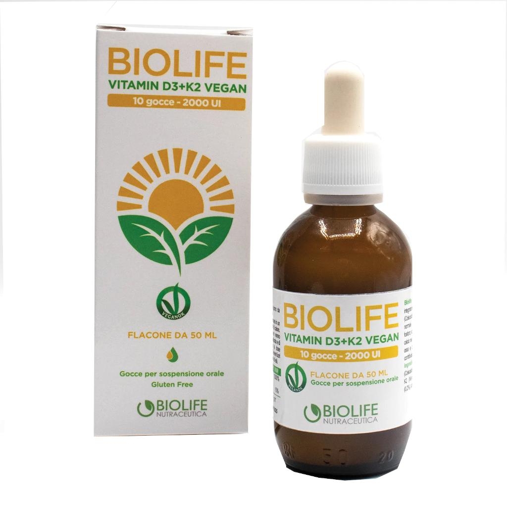 BIOLIFE VITAMIN D3+K2 VEGAN GOCCE 50 ML