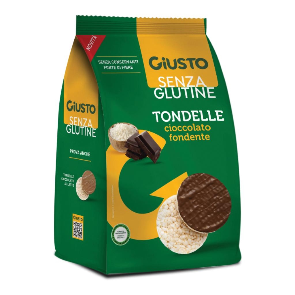 GIUSTO SENZA GLUTINE TONDELLE AL CIOCCOLATO FONDENTE 60 G