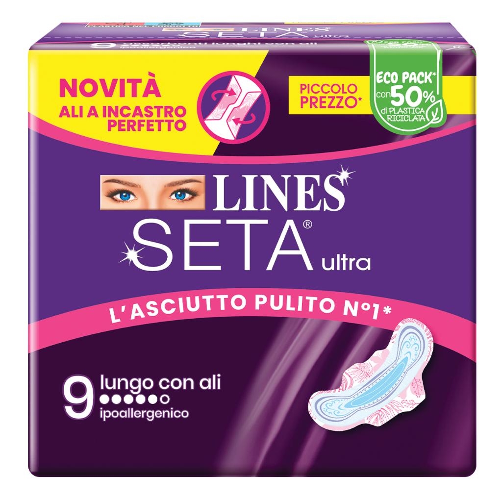 LINES SETA ULTRA ASSORBENTI LUNGO ALI DWCT 9 PEZZI