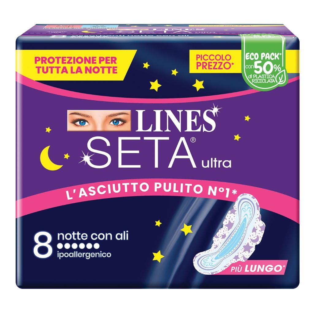 LINES SETA ULTRA ASSORBENTI NOTTE DWCT 8 PEZZI