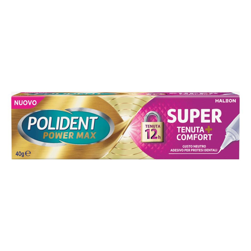 CREMA ADESIVA PROTESI DENTALI POLIDENT POWER MAX SUPER TENUTA+COMFORT 40 G