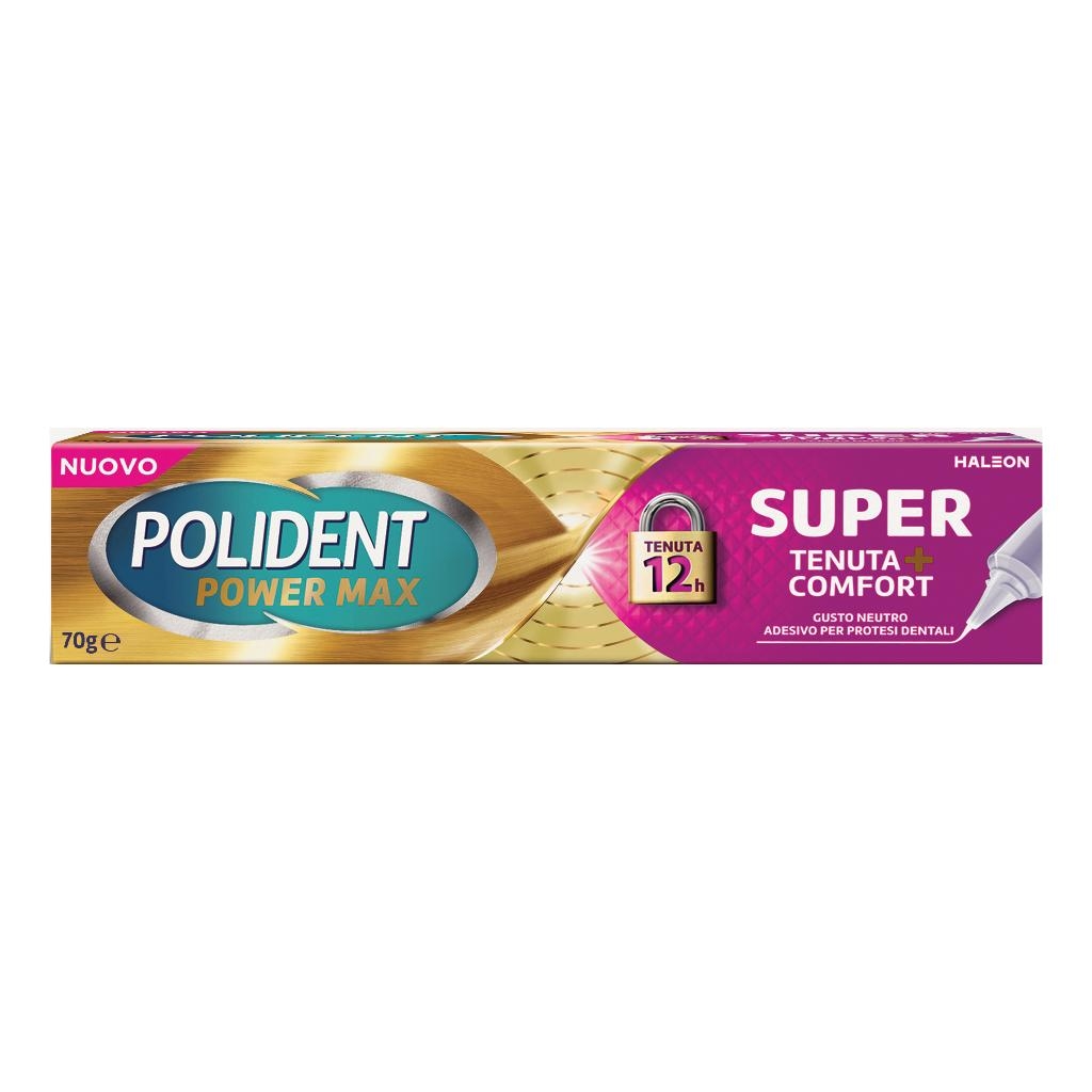 CREMA ADESIVA PROTESI DENTALI POLIDENT POWER MAX SUPER TENUTA+COMFORT 70 G