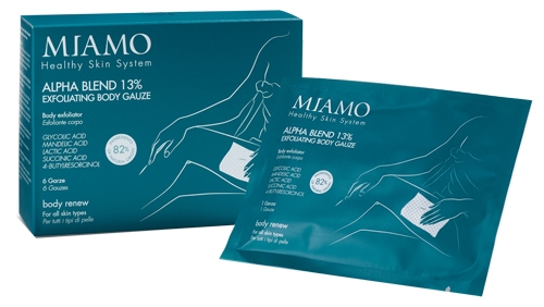 MIAMO BODY RENEW ALPHA BLEND 13% EXFOLIATING BODY GAUZE BOX 6 PEZZI