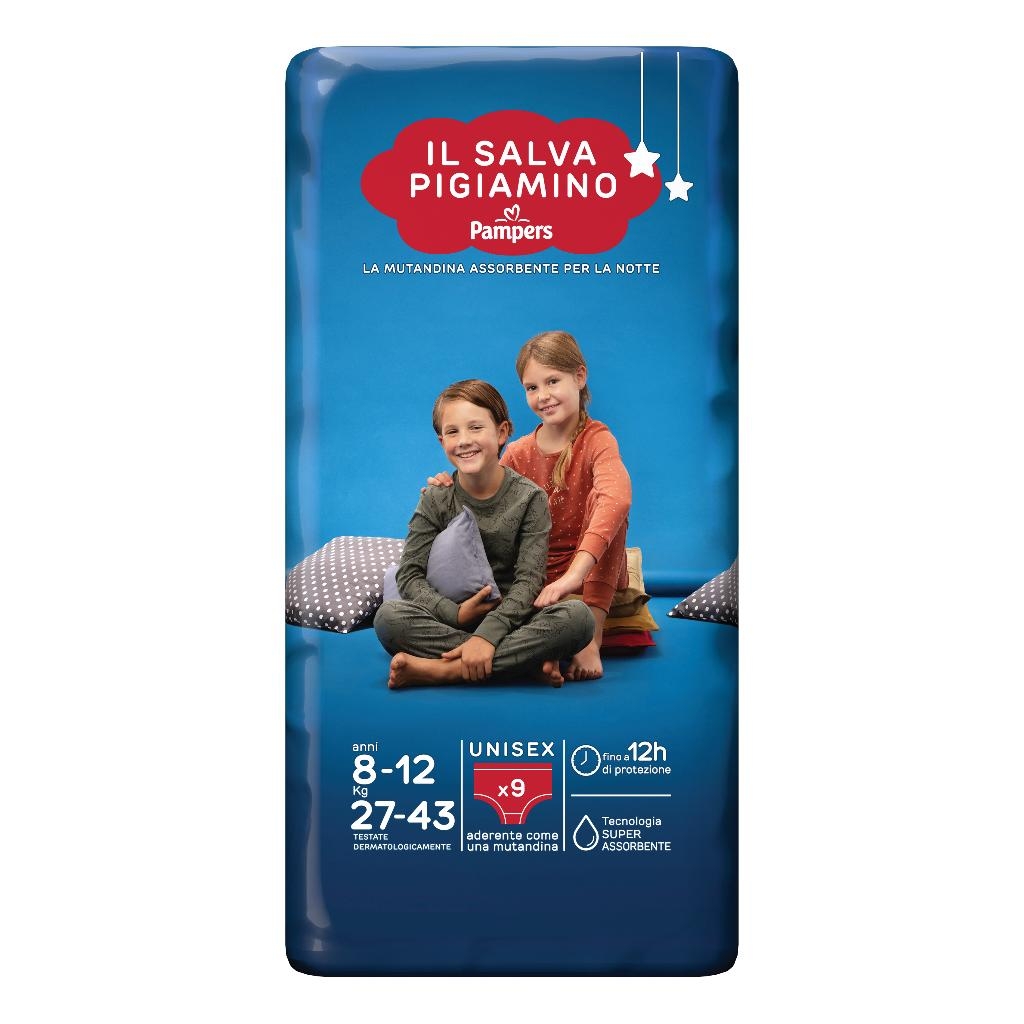 PANNOLINO PAMPERS BABYCARE SALVAPIGIAMINO L/XL 9 PEZZI