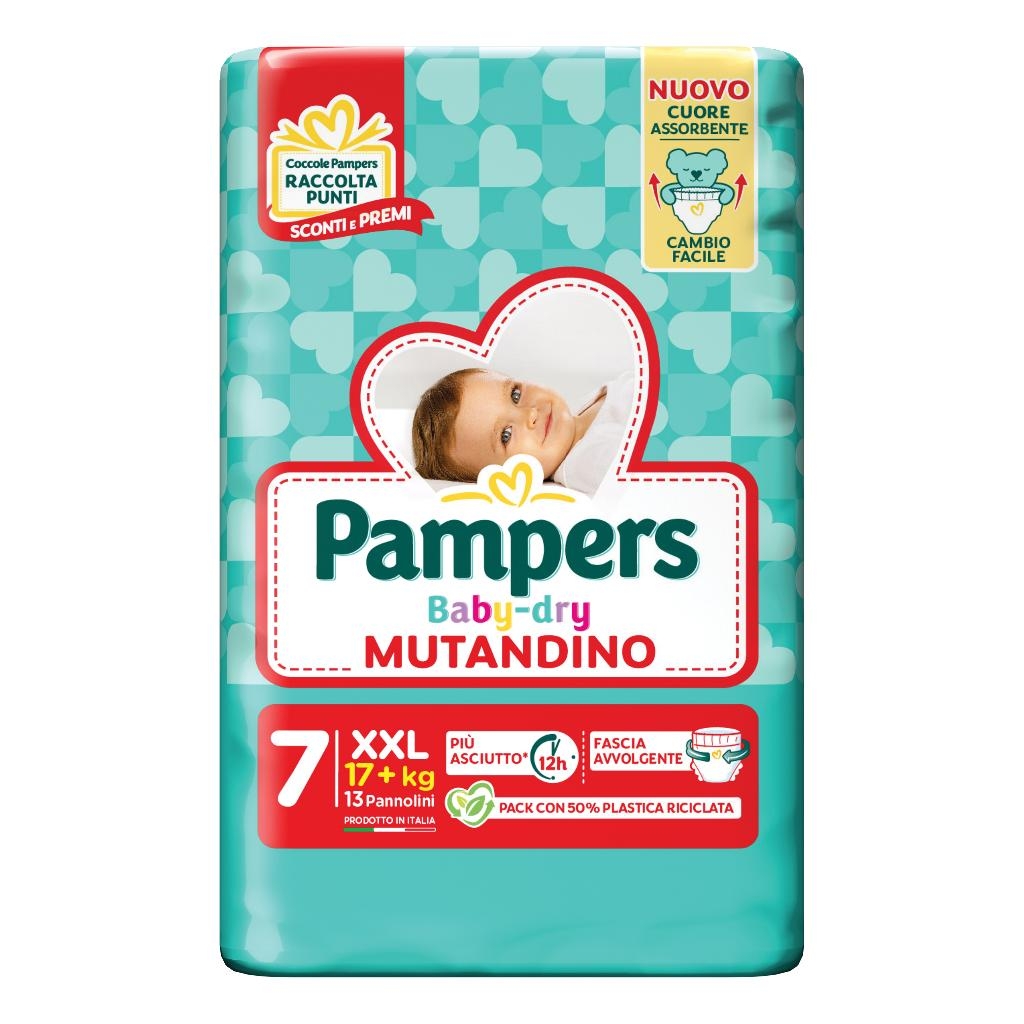 PAMPERS BABY DRY PANNOLINO MUTANDINA XXL SMALL PACK 13 PEZZI