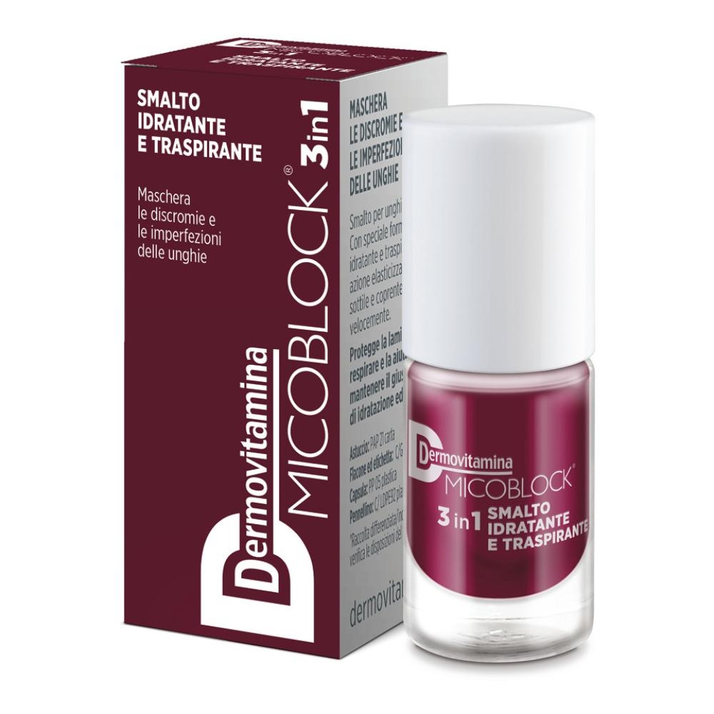 DERMOVITAMINA MICOBLOCK 3IN1 SMALTO IDRATANTE TRASPIRANTE PRUGNA 5 ML