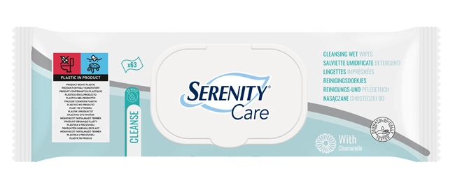 SERENITY CARE SALVIETTE UMIDIFICATE DETERGENTI 63 PEZZI