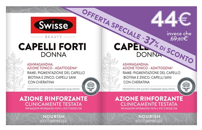 SWISSE CAPELLI FORTI DONNA BIPACK 30+30 COMPRESSE