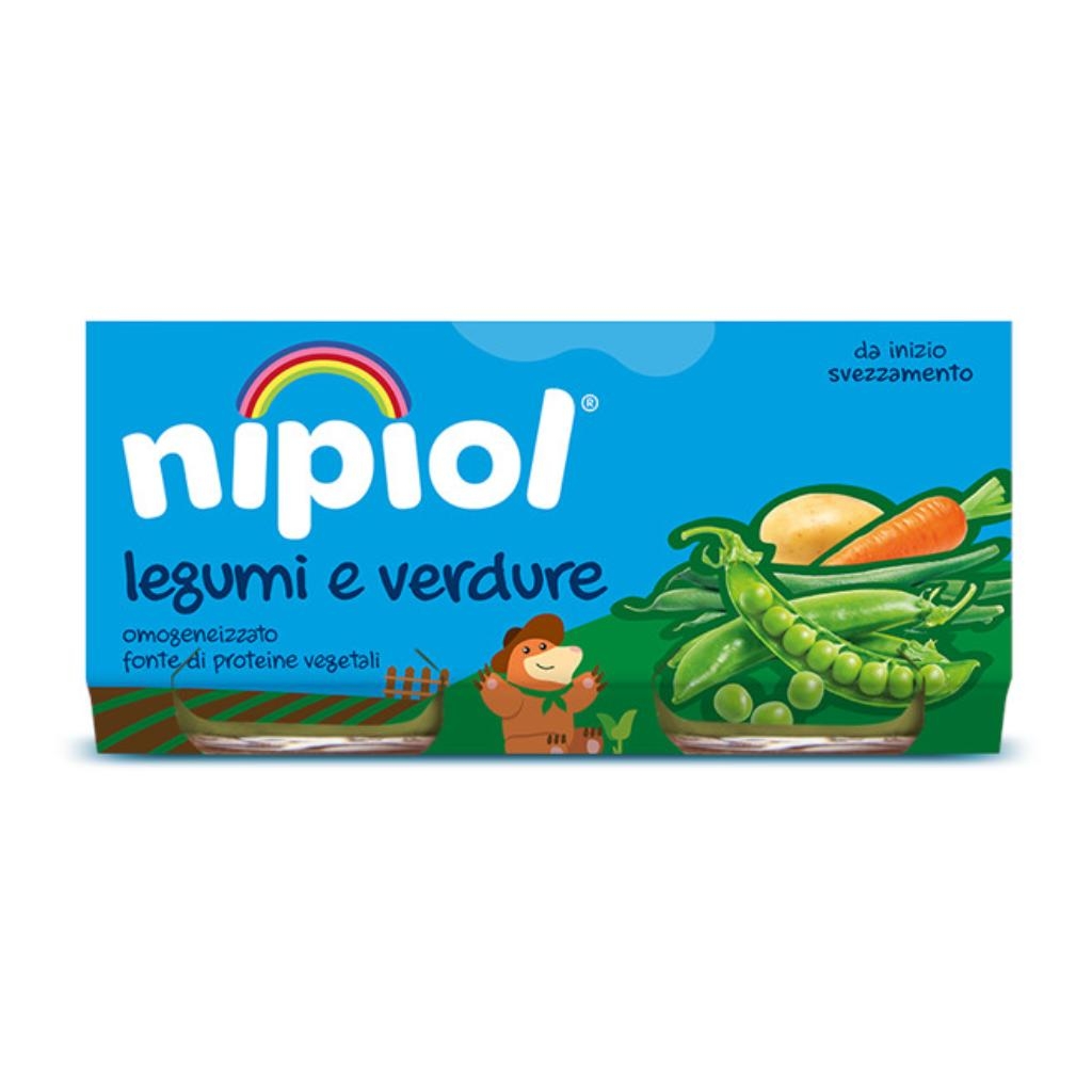 NIPIOL OMOGENEIZZATO LEGUMI E VERDURE 2 PEZZI DA 80 G