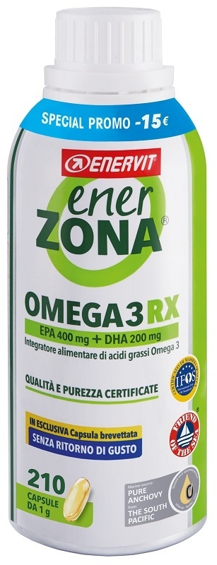 Enerzona Omega3 RX Integratore di acidi grassi e Omega3 210 capsule
