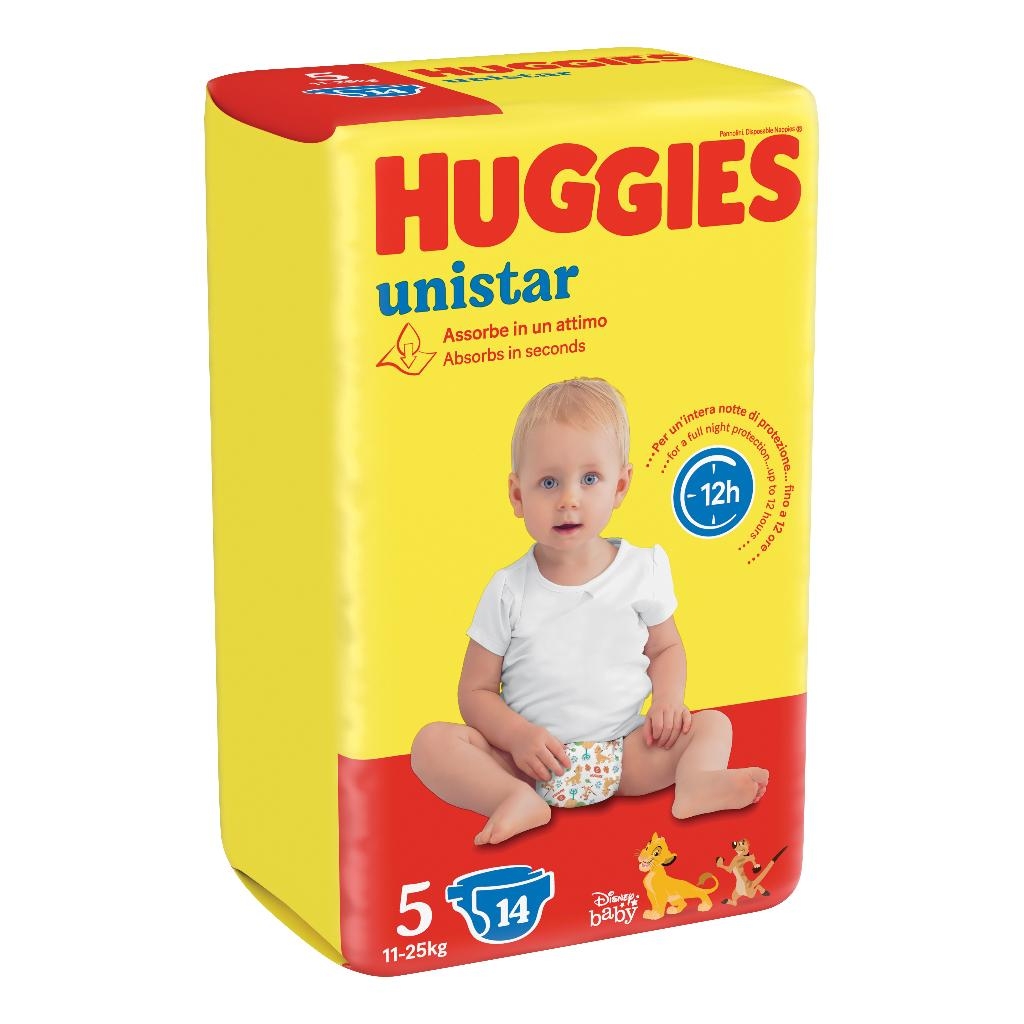 HUGGIES UNISTAR BASE TAGLIA 5 14 PEZZI