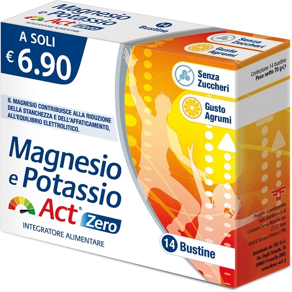 MAGNESIO E POTASSIO ACT ZERO 14 BUSTINE