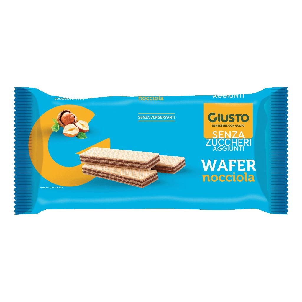 GIUSTO SENZA ZUCCHERO WAFERS NOCCIOLA 150 G