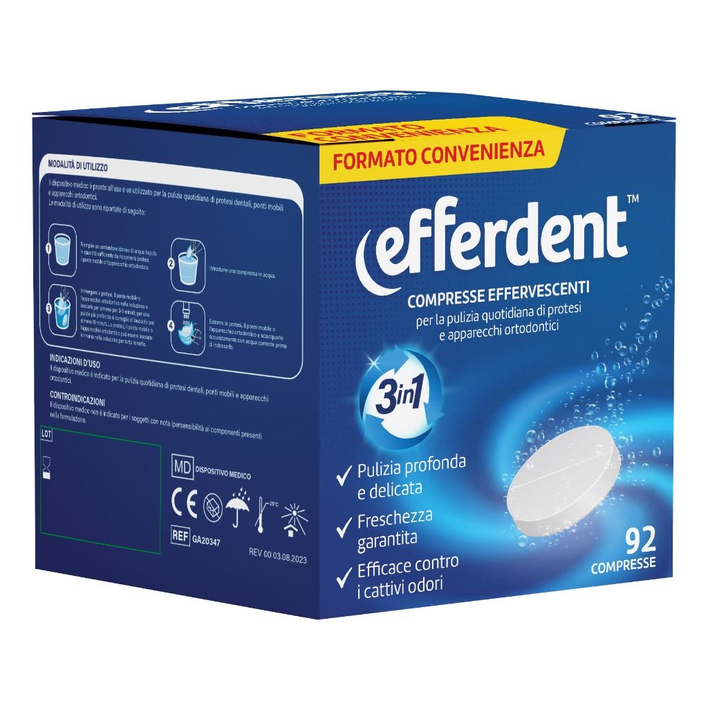 EFFERDENT 92 COMPRESSE EFFERVESCENTI