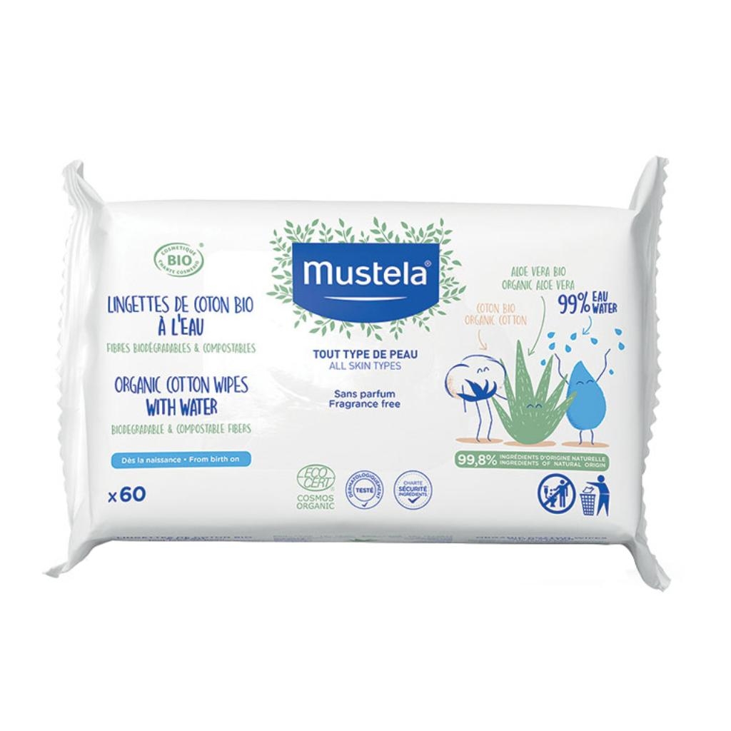 MUSTELA SALVIETTE ACQUA COMPOSTABILI SENZA PROFUMO 60 PEZZI