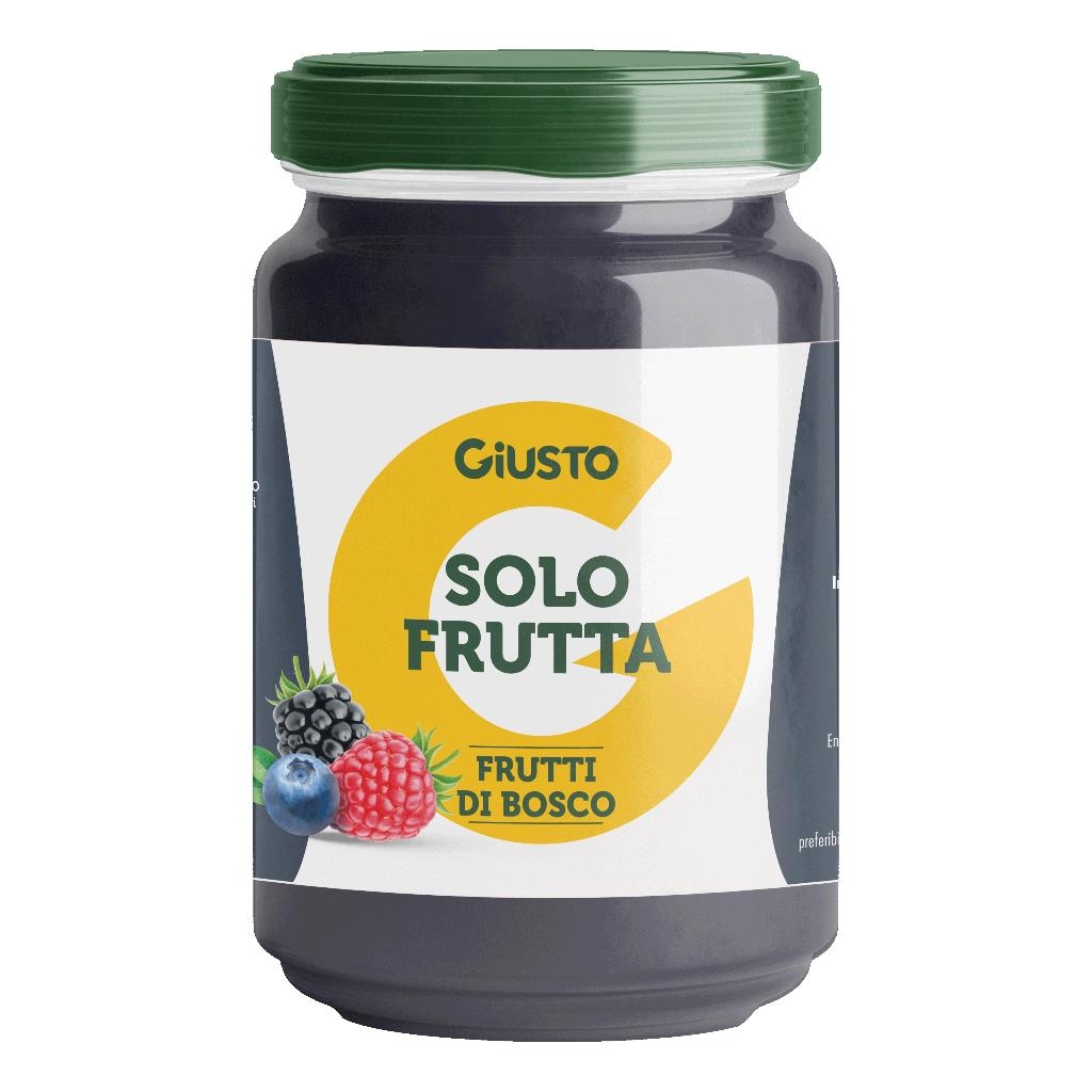 GIUSTO SOLO FRUTTA CONFETTURA FRUTTI DI BOSCO 220 G
