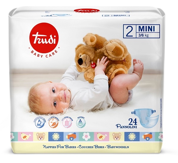 TRUDI BABY CARE PANNOLINI MINI 3/6 KG 24 PEZZI