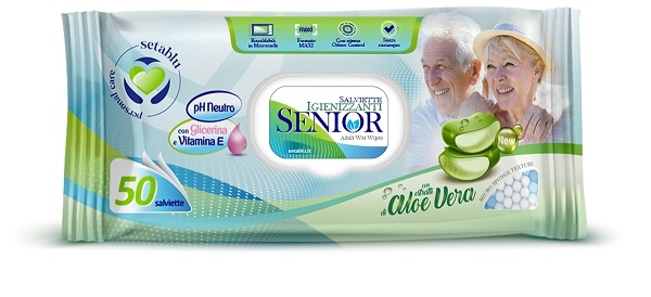 SETABLU SALVIETTE SENIOR 50 PEZZI CON ALOE VERA