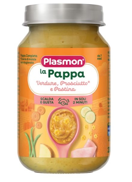 PLASMON LA PAPPA VERDURE PROSCIUTTO E PASTINA 200 G