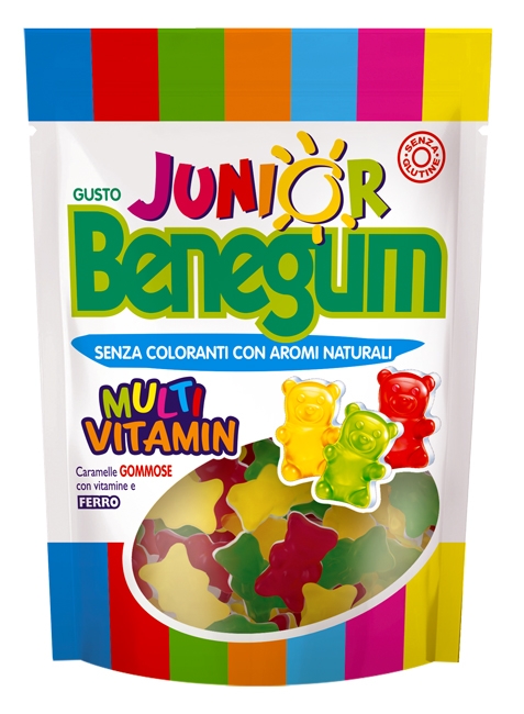 BENEGUM JUNIOR MULTIVITAMIN CARAMELLE GOMMOSE CON VITAMINE E FERRO 90 G