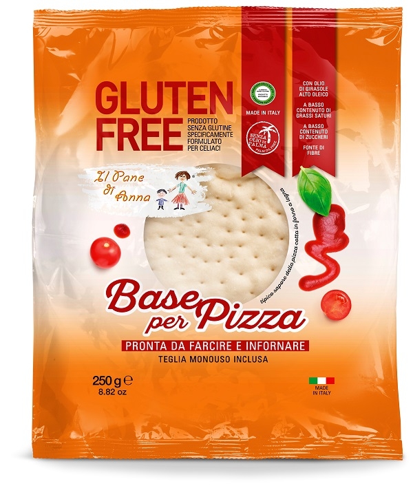 IL PANE DI ANNA BASE PIZZA SENZA GLUTINE SENZA LATTE 250 G