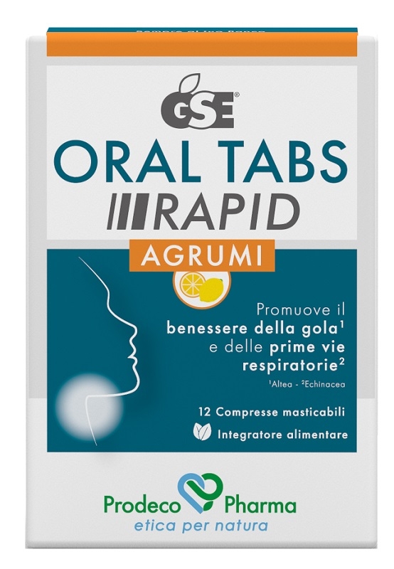 GSE ORAL TABS RAPID AGRUMI 12 COMPRESSE MASTICABILI